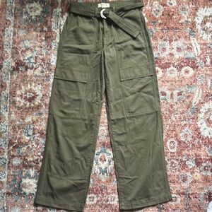 Madewell Belted Slouchy Straight Cargo Pants 25